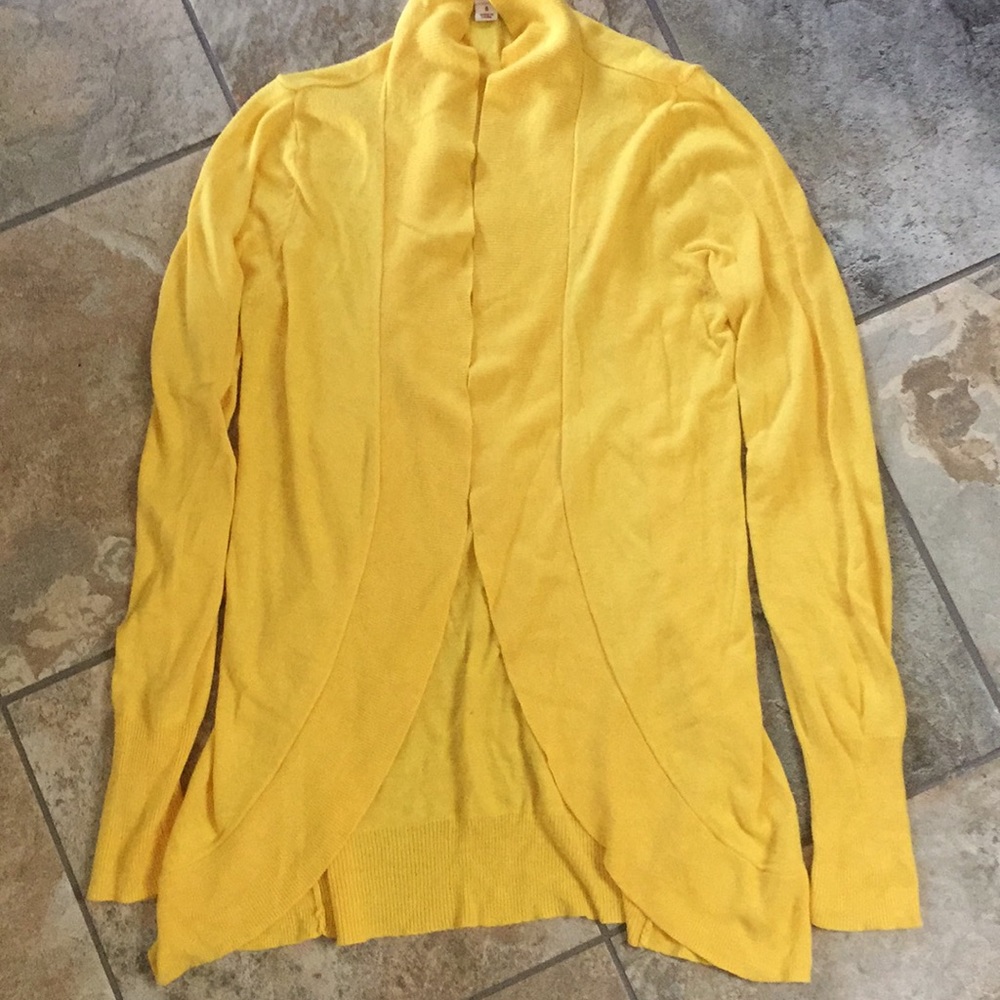 Yellow Merona Cocoon Cardigan